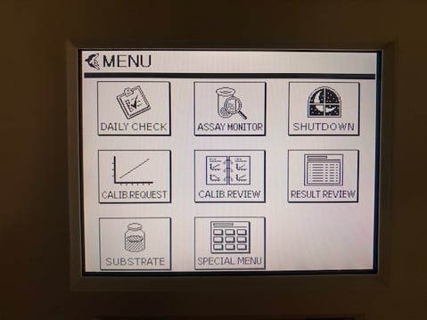 Tosoh AIA-360 Configuration Guide Menu_photo_1